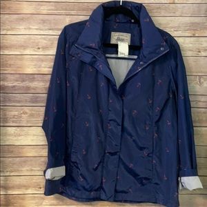 GH Bass & Co Navy with Red Anchors Pattern Jacket